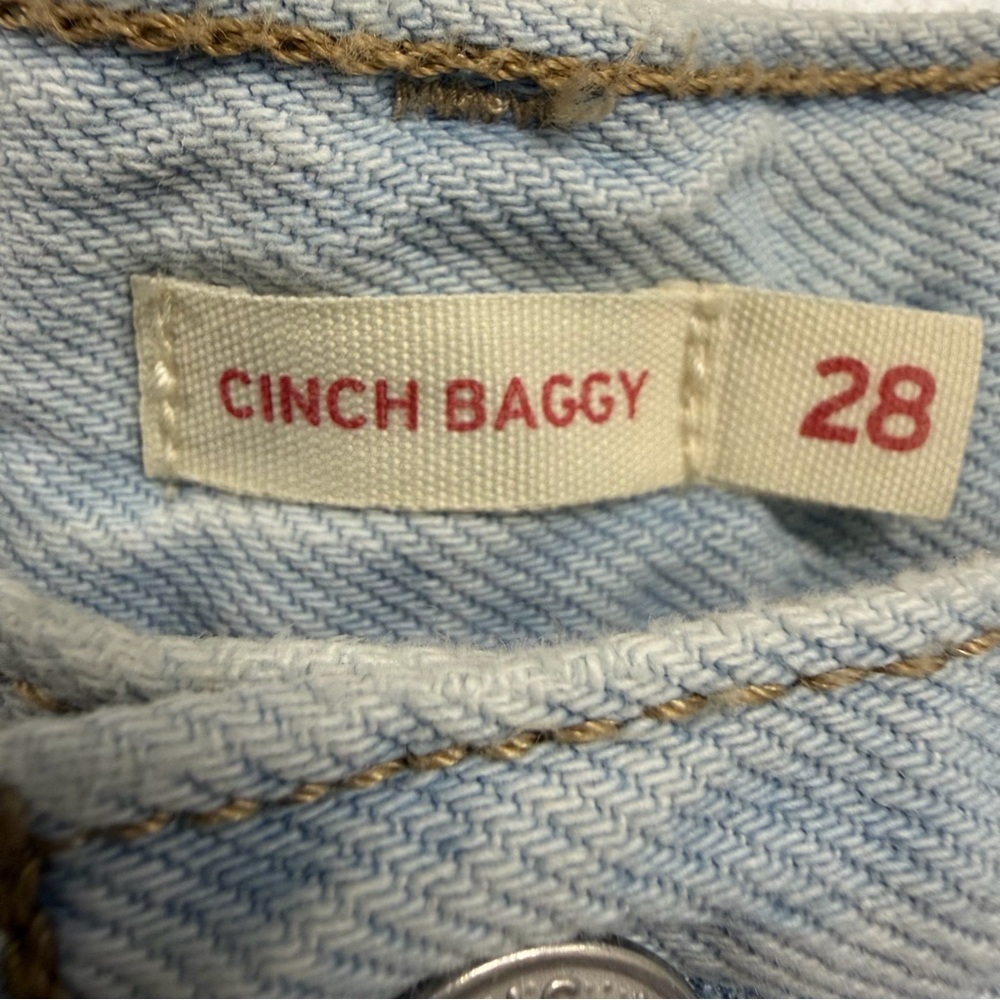 Levi’s Cinch Baggy Jeans Light Wash High Rise Wide Leg Women 28 (Length 30) - Picture 6 of 9